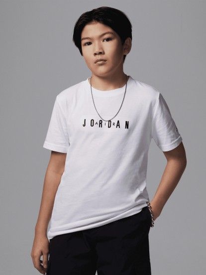 T-shirt Nike Jordan Embroidery Jnior Branca
