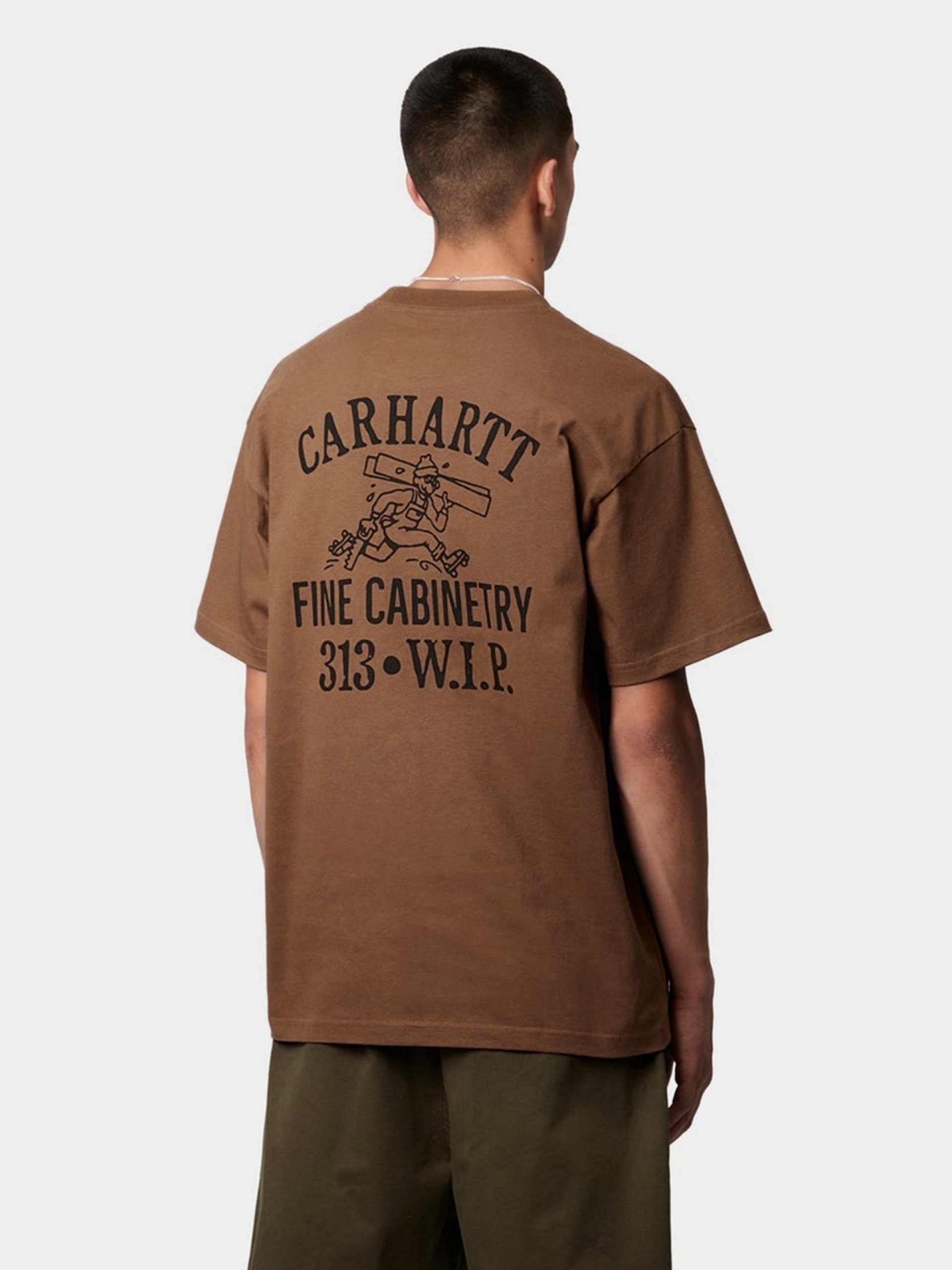 T-shirt Carhartt WIP Cabinetry Castanha