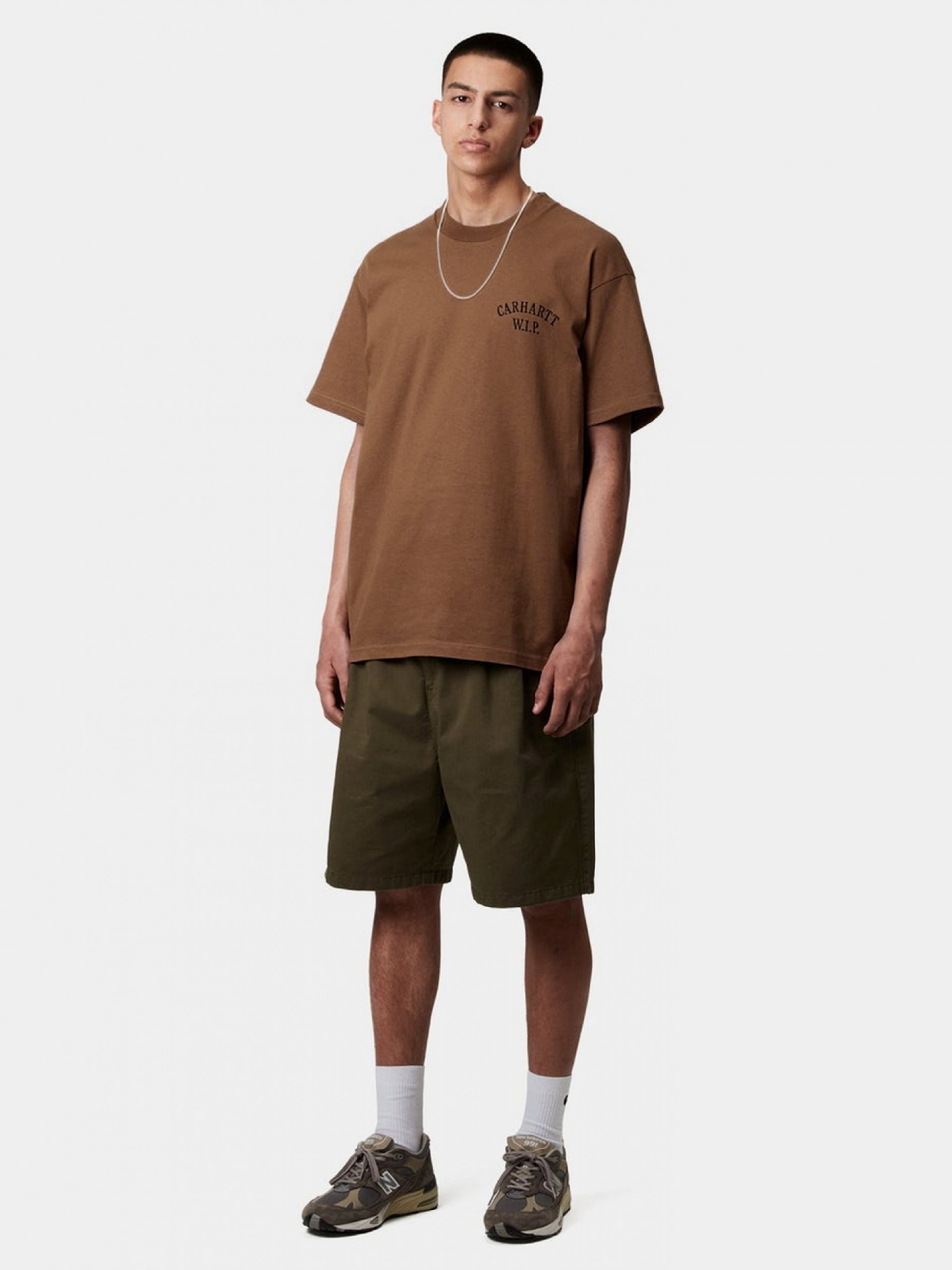 T-shirt Carhartt WIP Cabinetry Castanha