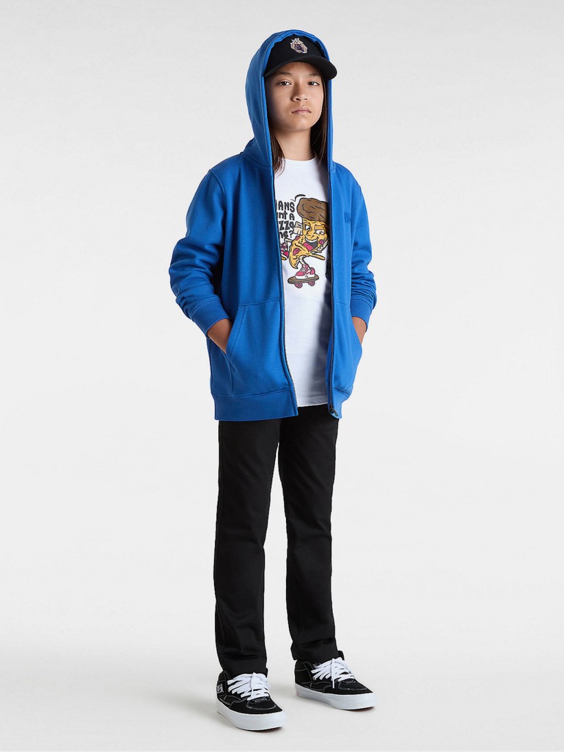 T-shirt Vans Pizza Me Kids Branca