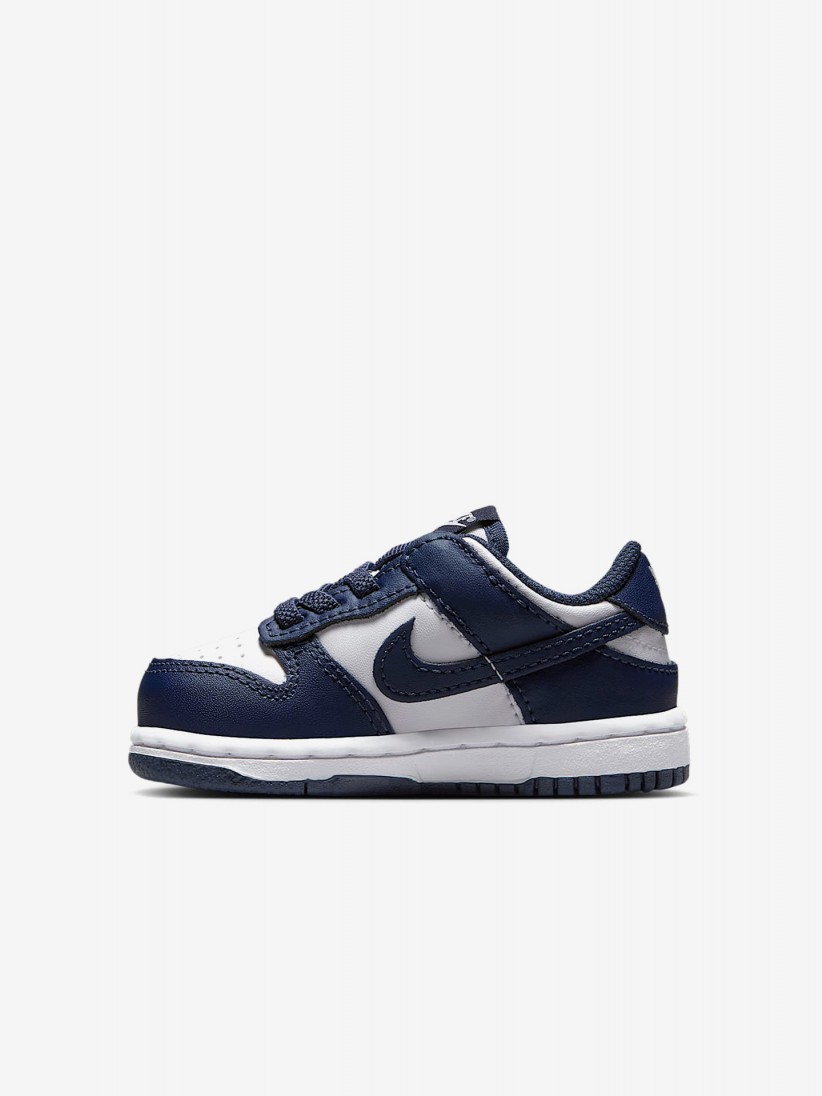 Sapatilhas Nike Dunk Low Azuis e Brancas Para Beb