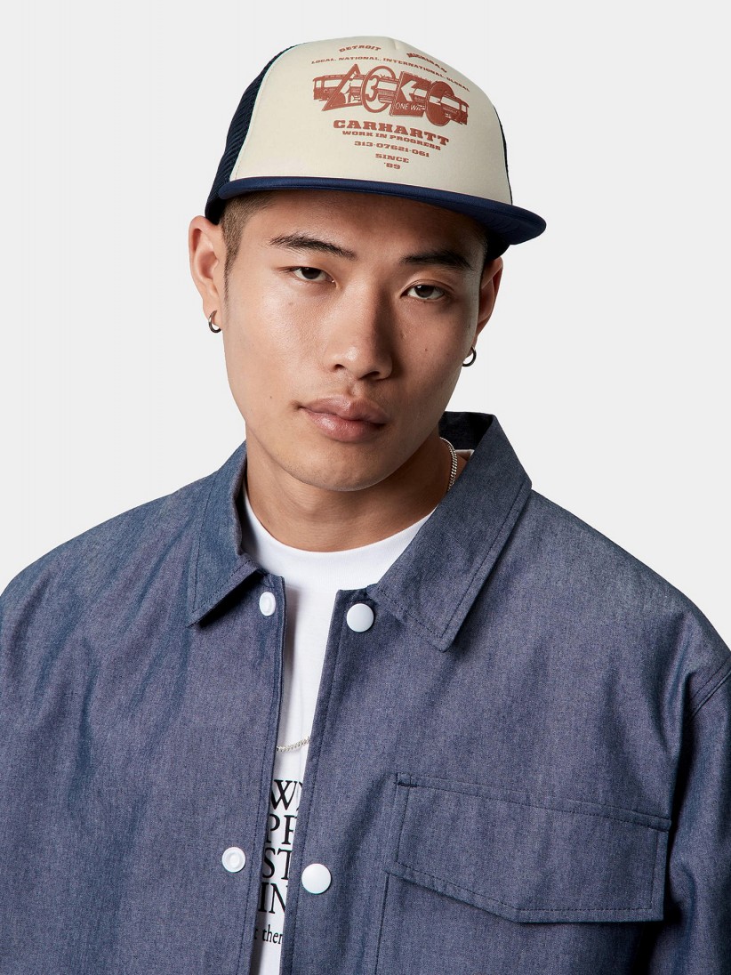 Gorra Carhartt WIP Runaway Trucker Azul y Beige