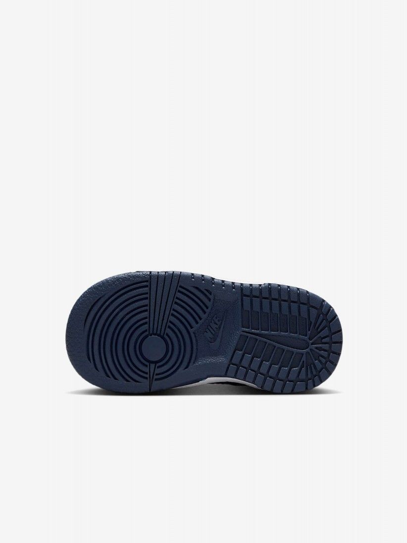 Sapatilhas Nike Dunk Low Azuis e Brancas Para Beb