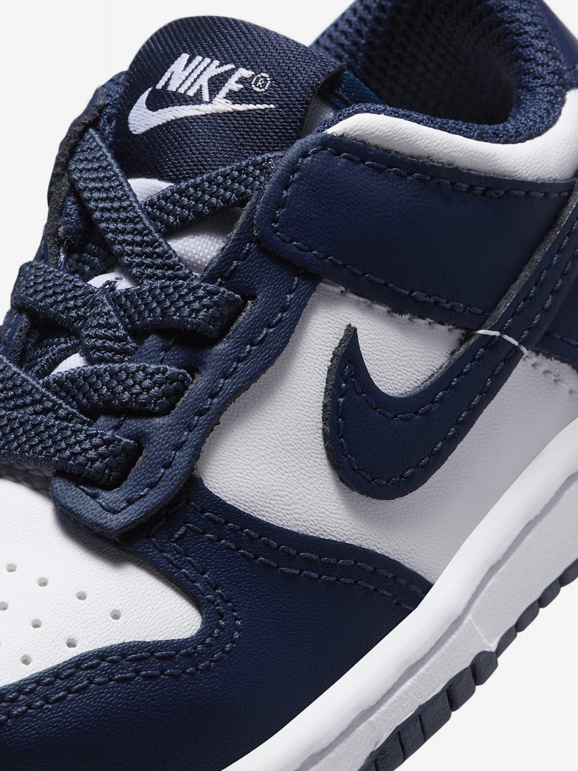 Sapatilhas Nike Dunk Low Azuis e Brancas Para Beb