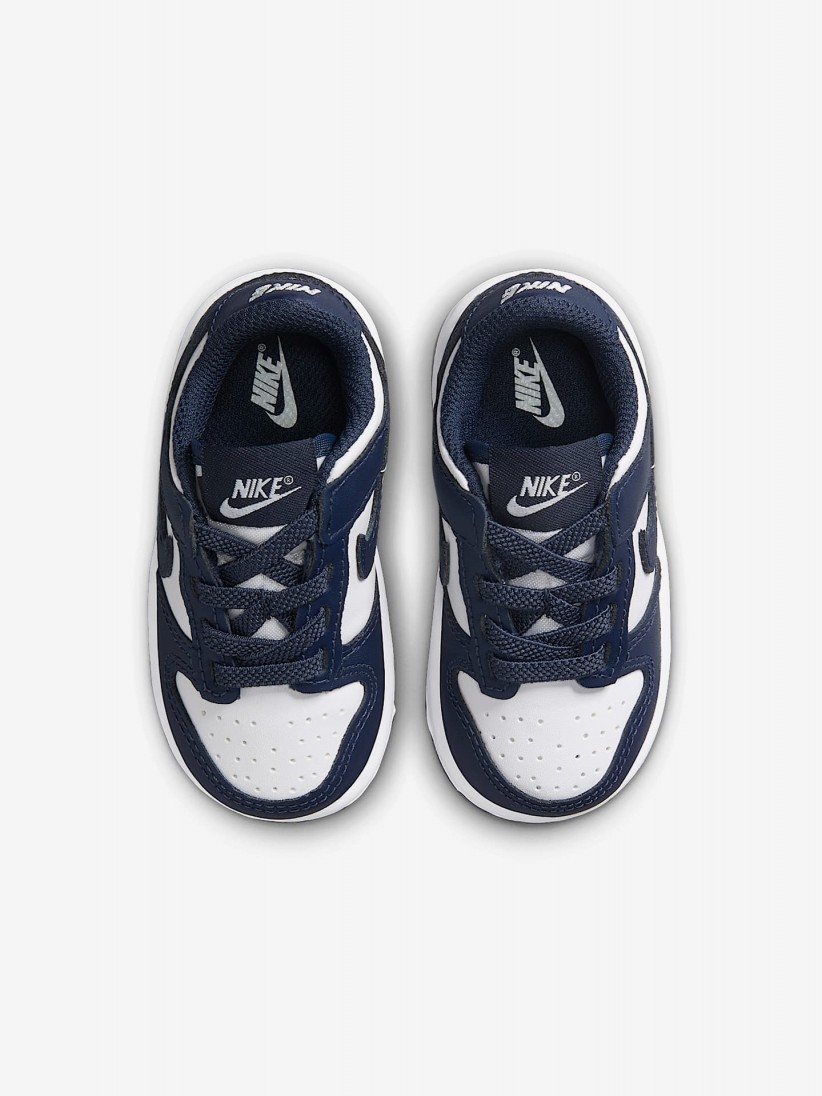 Sapatilhas Nike Dunk Low Azuis e Brancas Para Beb