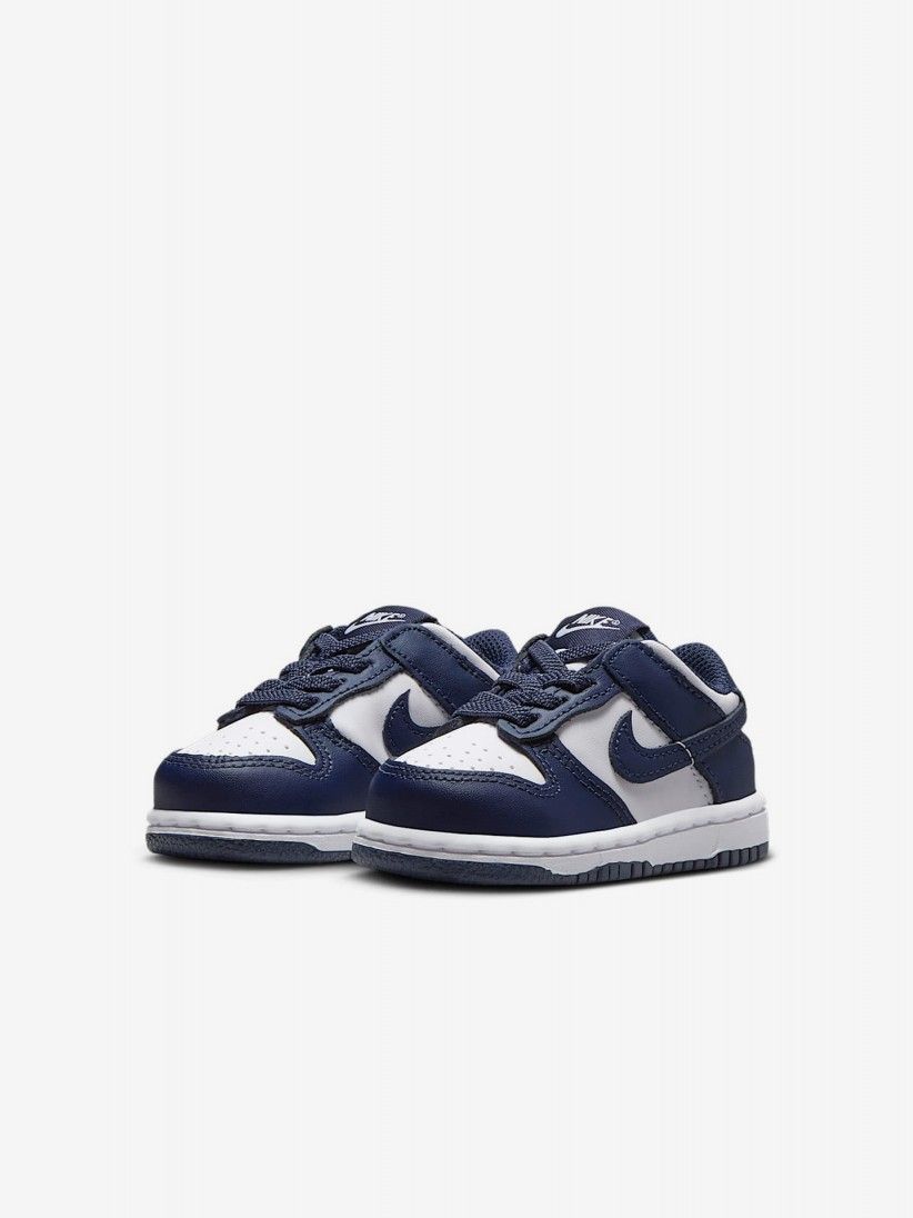 Sapatilhas Nike Dunk Low Azuis e Brancas Para Beb