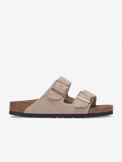 Chanclas Birkenstock Arizona SFB Gamuza Beige