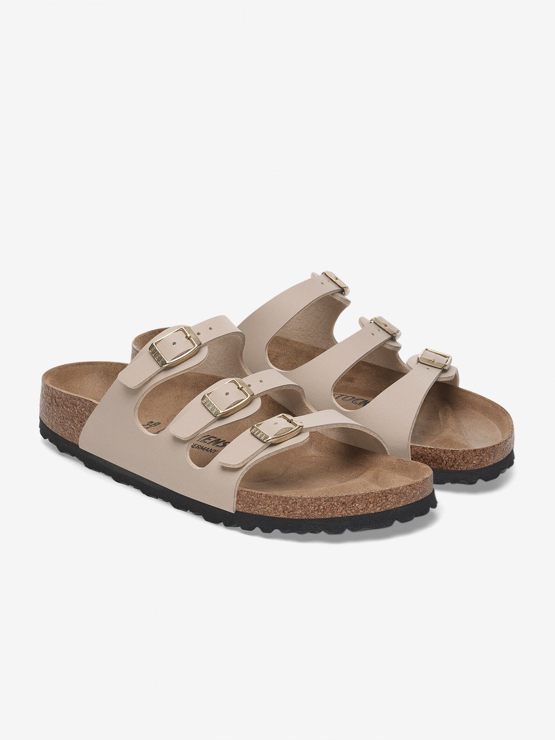 Birkenstock Florida Birko-Flor Beige Slides