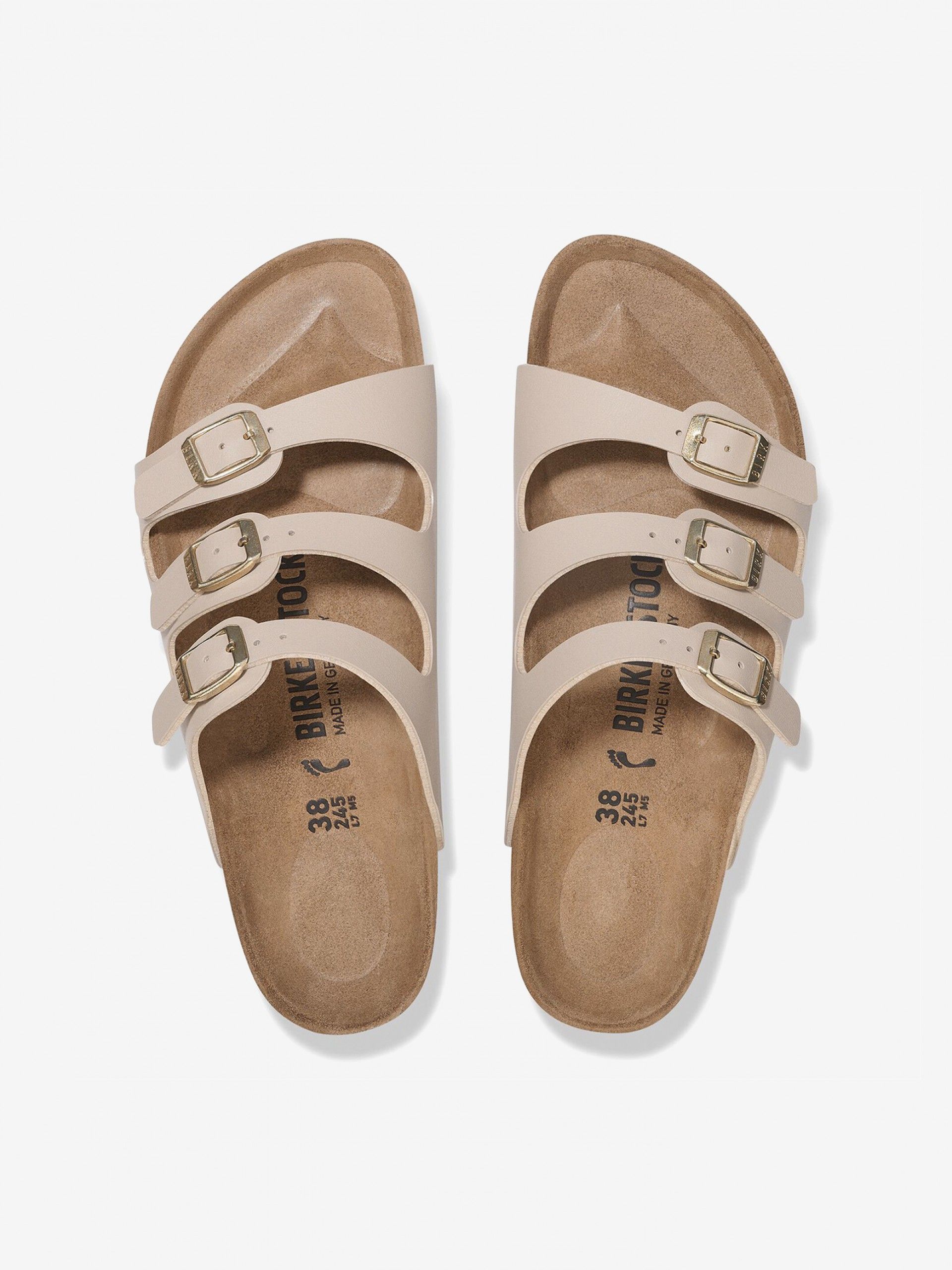 Birkenstock Florida Birko-Flor Beige Slides