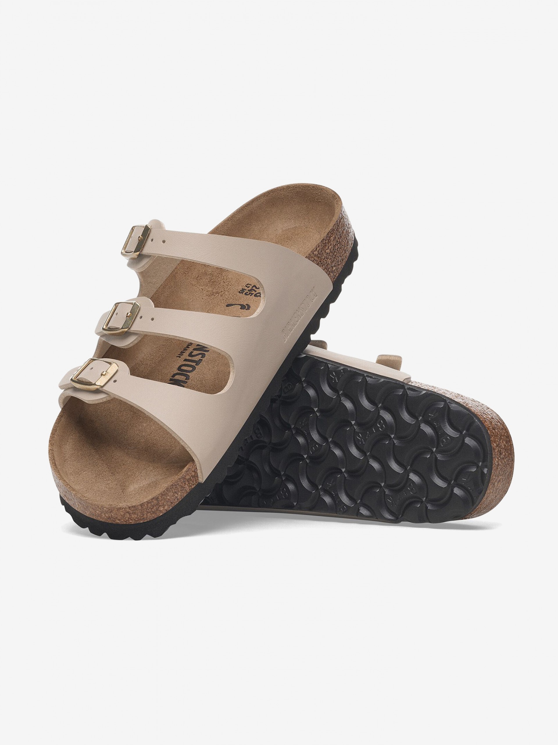 Birkenstock Florida Birko-Flor Beige Slides