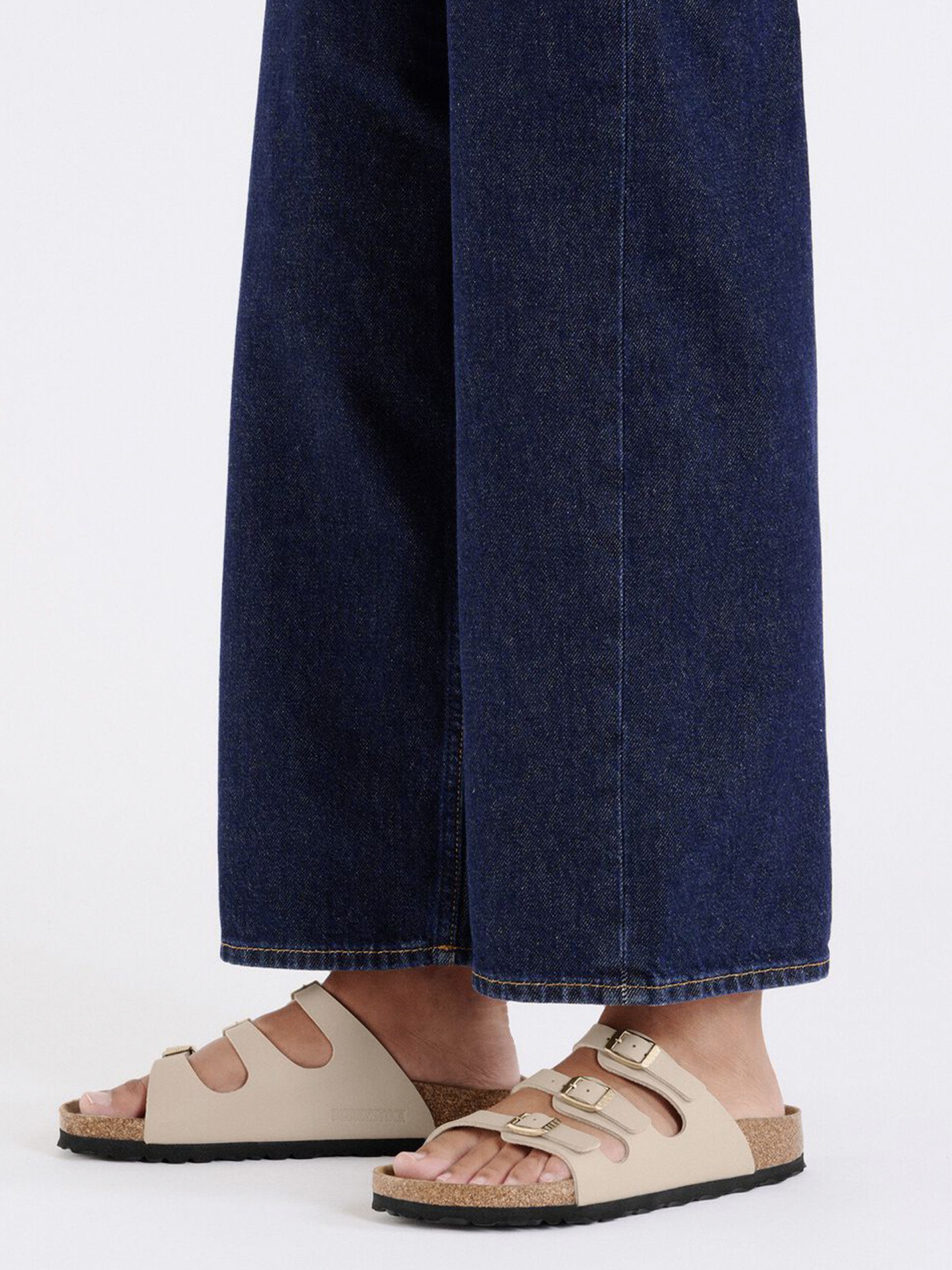 Birkenstock Florida Birko-Flor Beige Slides