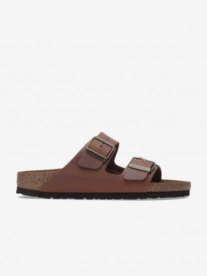 Birkenstock Arizona Oiled Leather Brown Slides