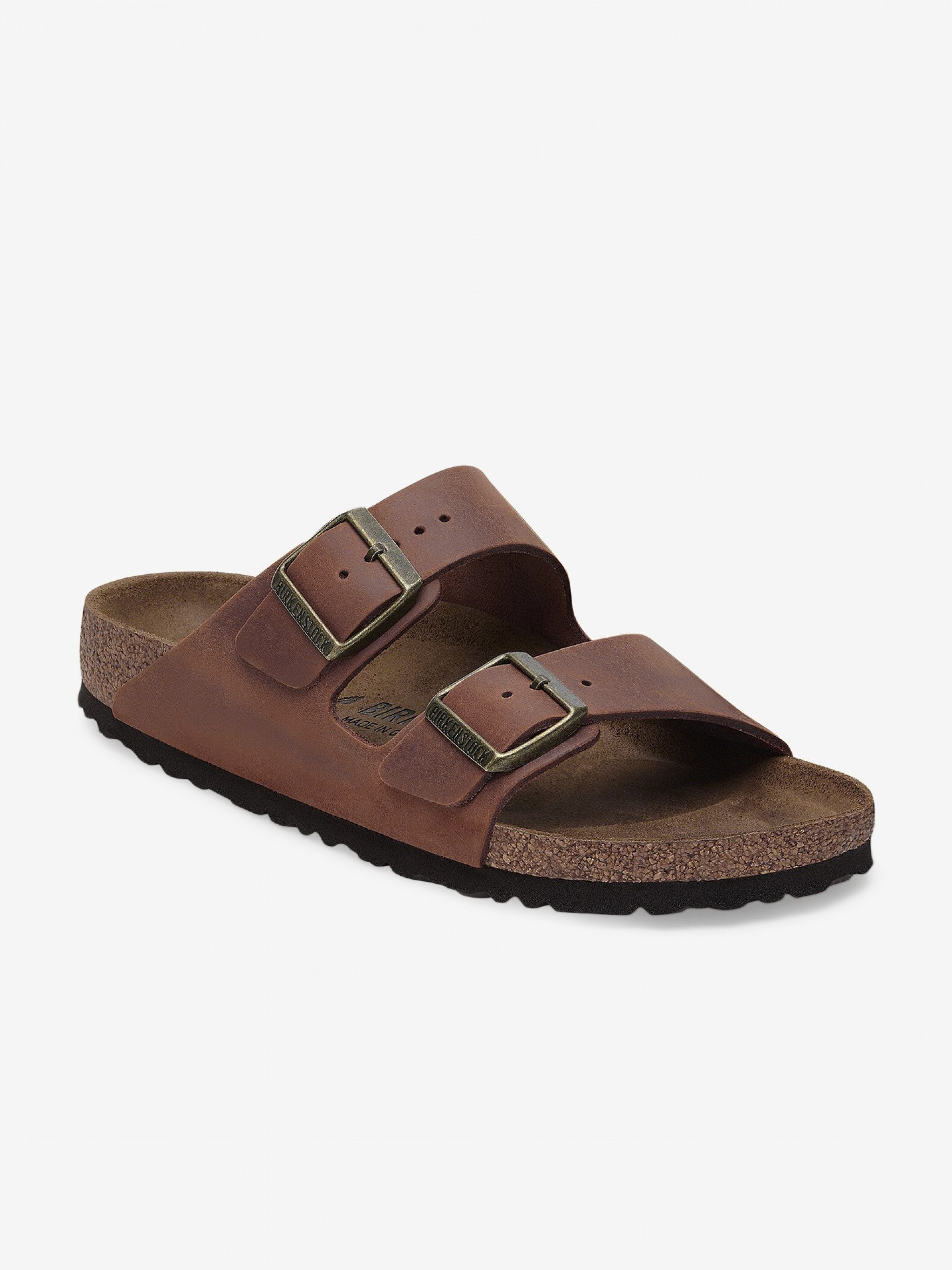 Chinelos Birkenstock Arizona Oiled Leather Castanhos