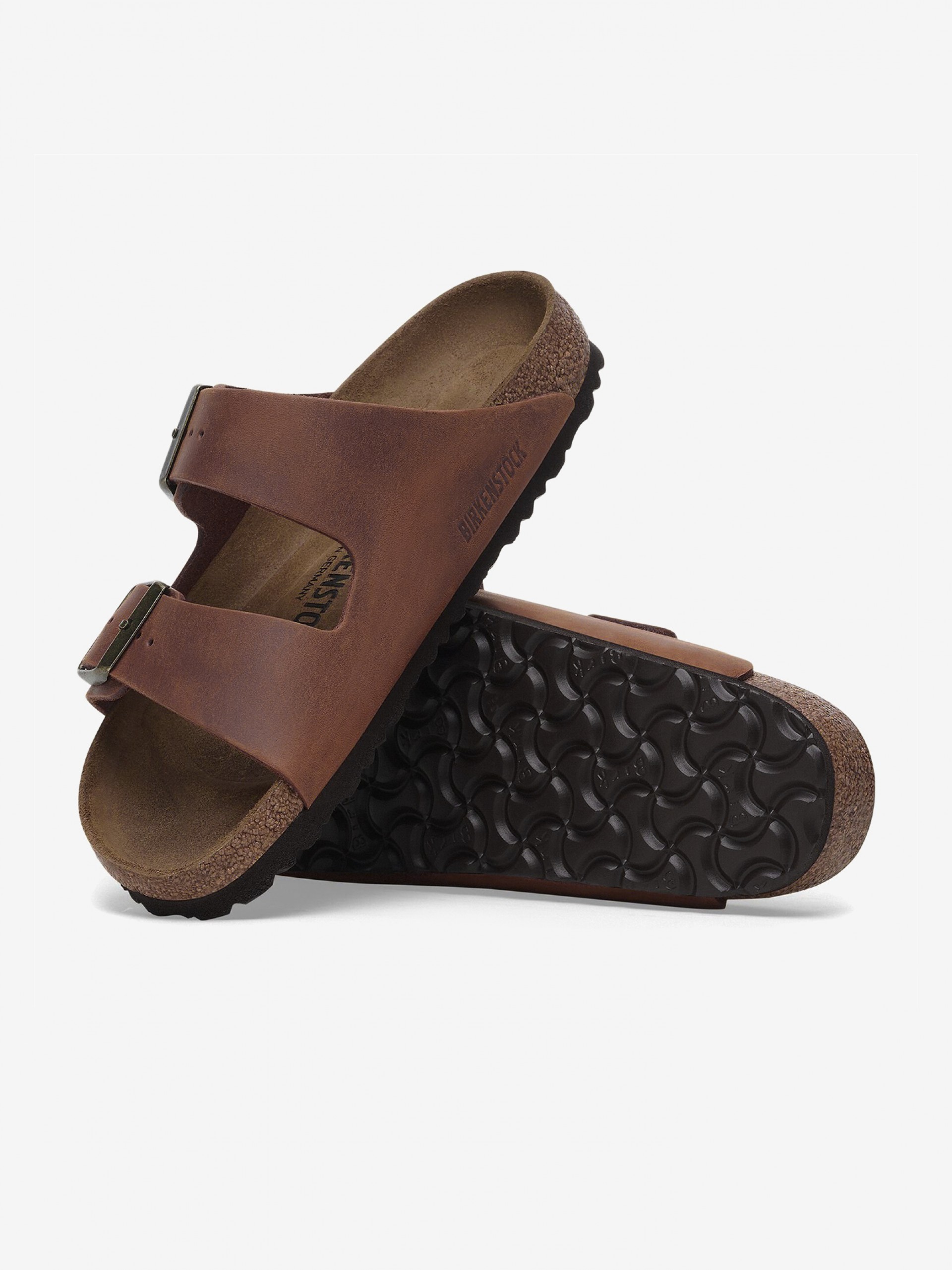 Chinelos Birkenstock Arizona Oiled Leather Castanhos
