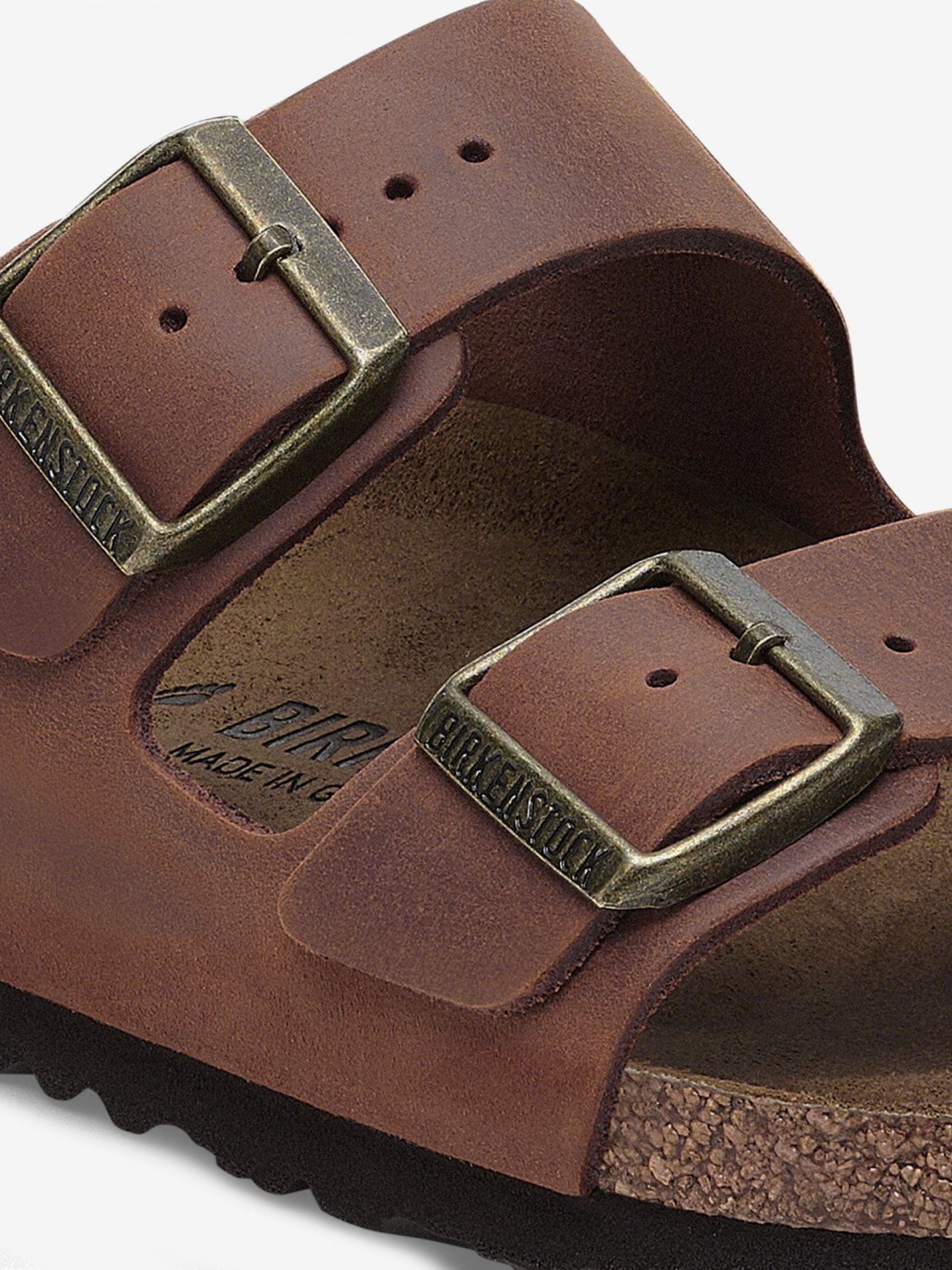 Chinelos Birkenstock Arizona Oiled Leather Castanhos