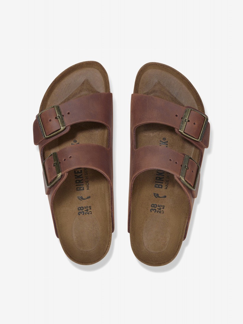 Chanclas Birkenstock Arizona Oiled Leather Marrones