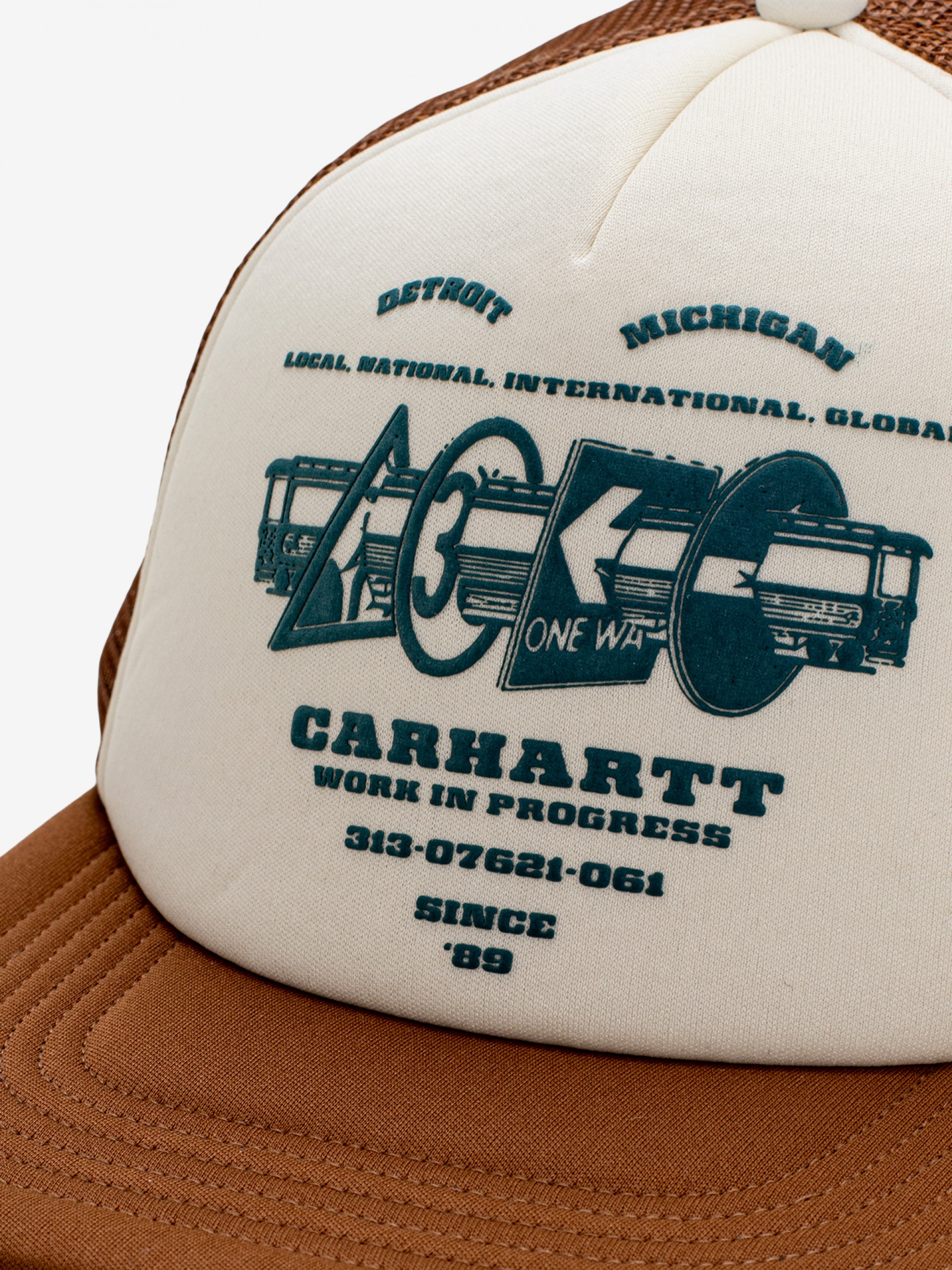 Carhartt WIP Runaway Trucker Camel and Beige Cap