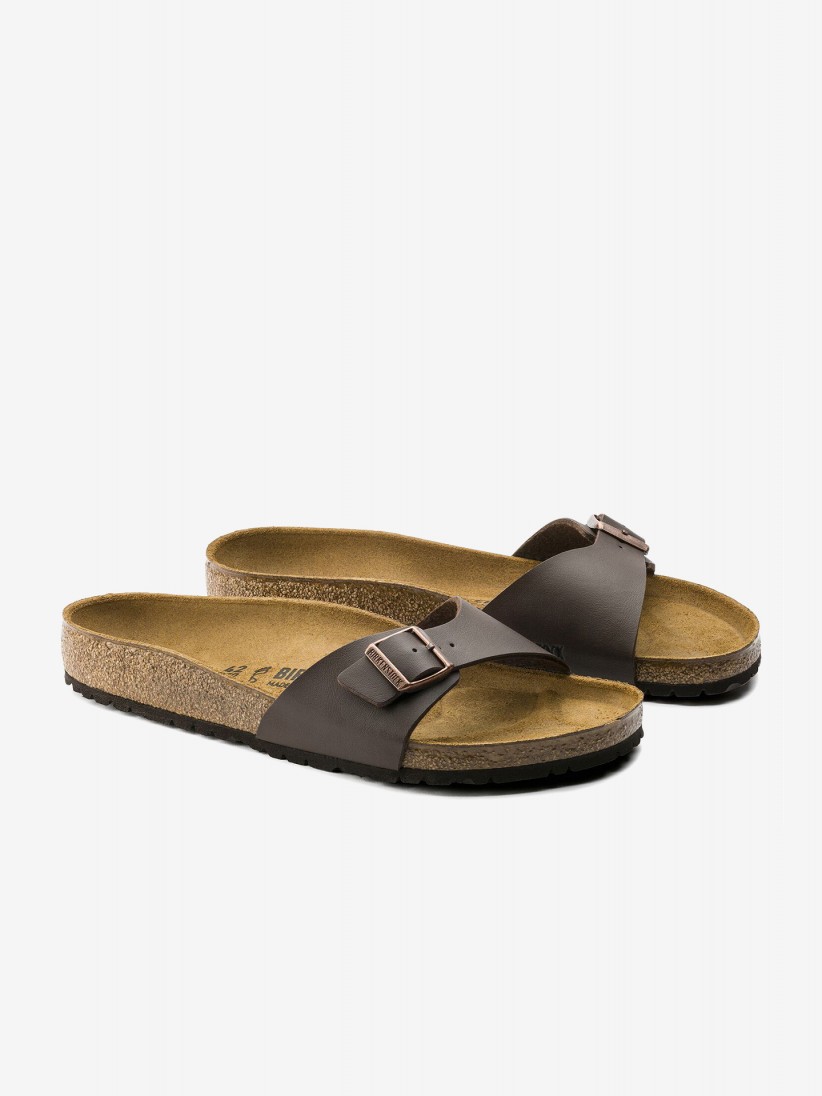 Birkenstock Madrid Birko-Flor Brown Slides