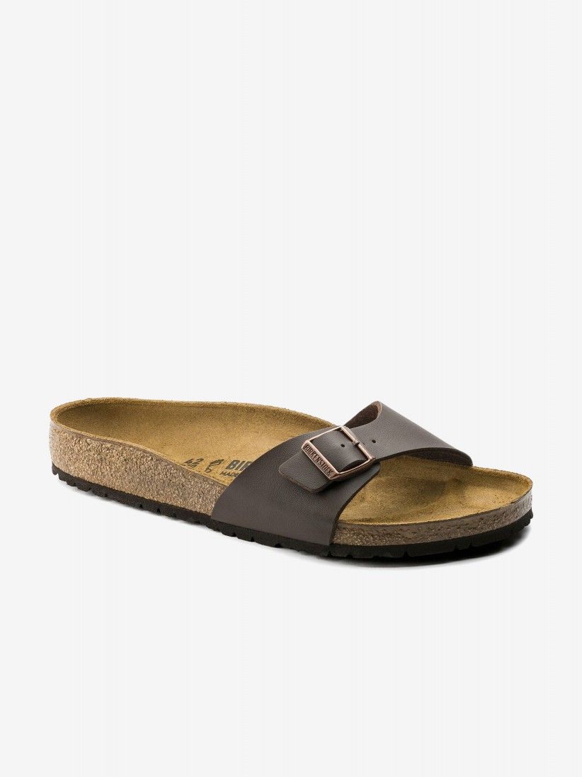 Birkenstock Madrid Birko-Flor Brown Slides