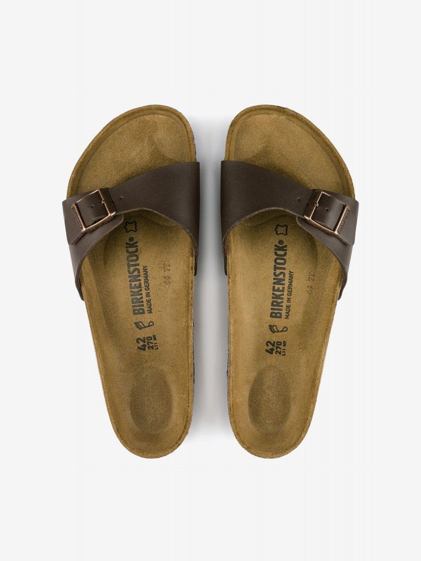 Birkenstock Madrid Birko-Flor Brown Slides