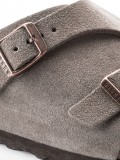 Chinelos Birkenstock Zurich Couro em Camura Cinzentos