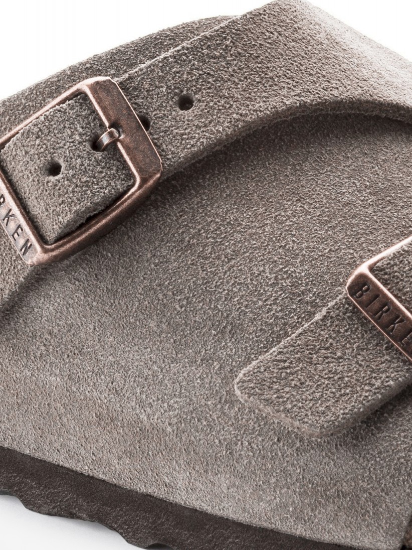 Chinelos Birkenstock Zurich Couro em Camura Cinzentos
