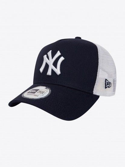 New Era New York Yankees Clean Trucker Navy and White Cap