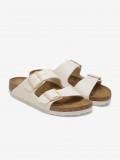 Birkenstock Arizona Birko-Flor Beige Slides