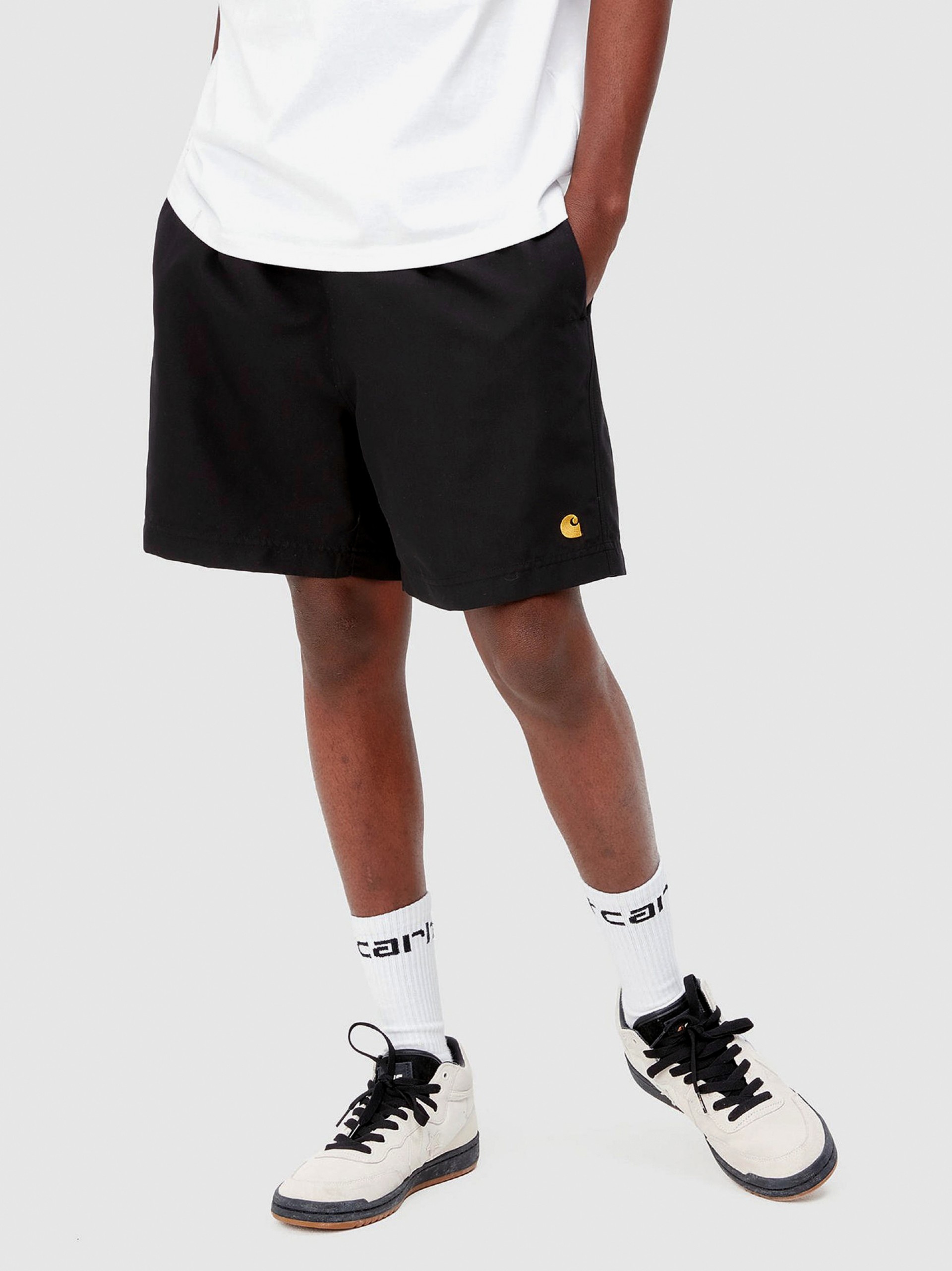 Carhartt WIP Chase Black Swimming Shorts