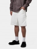 Pantalones Cortos Carhartt WIP Single Knee Blancos