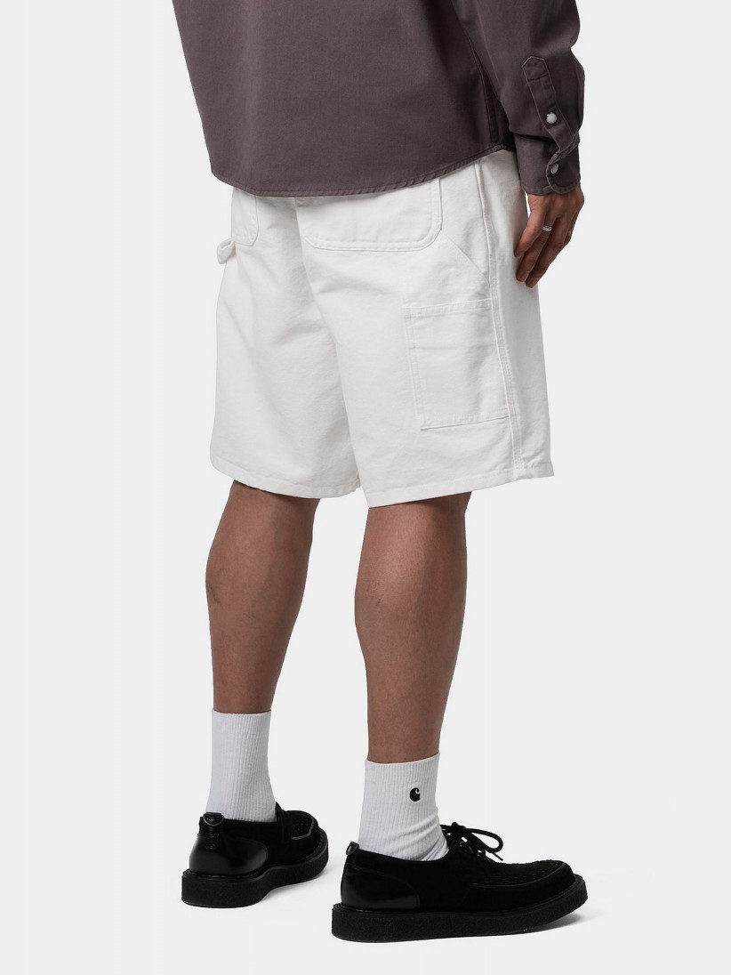 Pantalones Cortos Carhartt WIP Single Knee Blancos