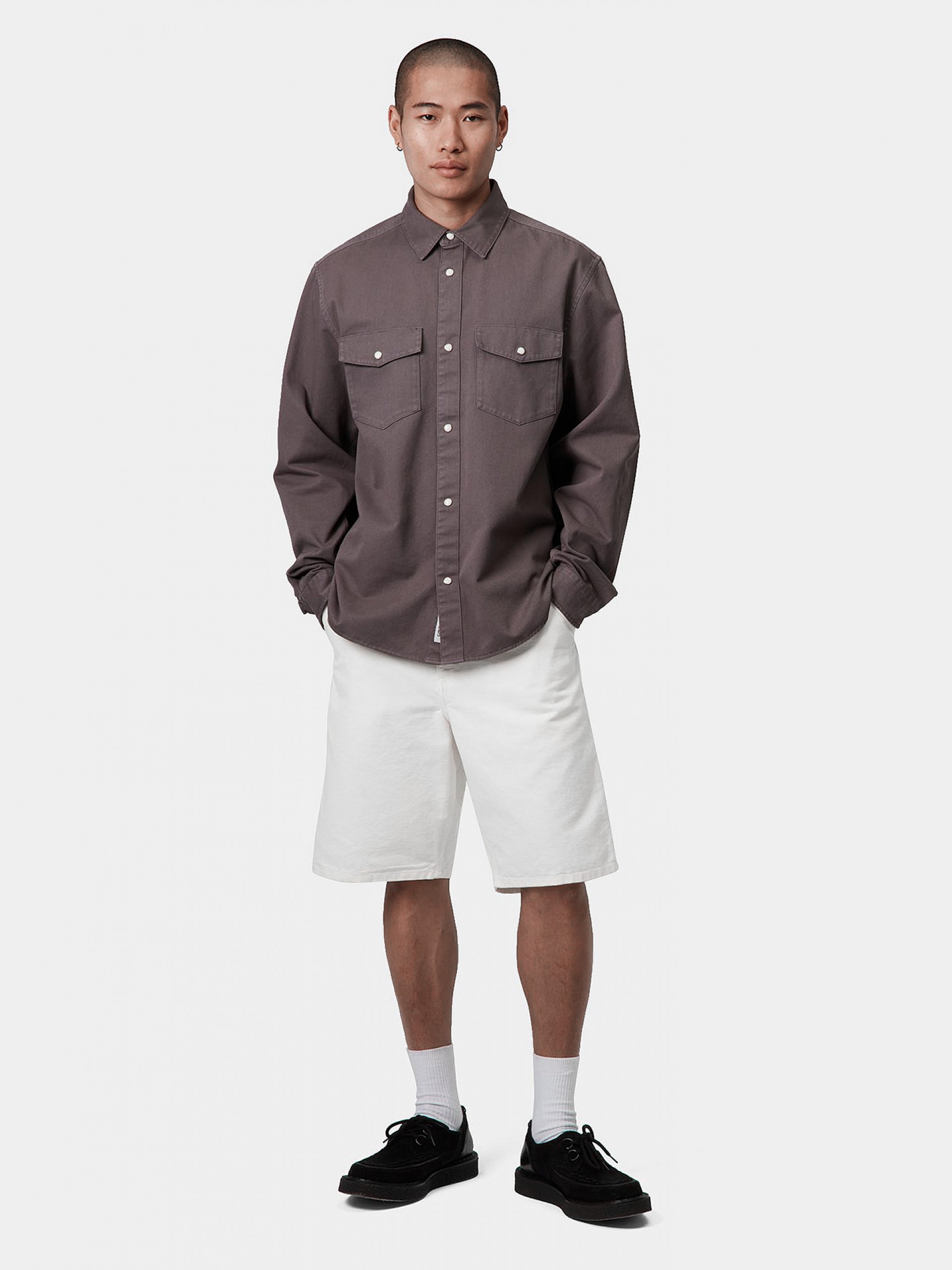 Pantalones Cortos Carhartt WIP Single Knee Blancos