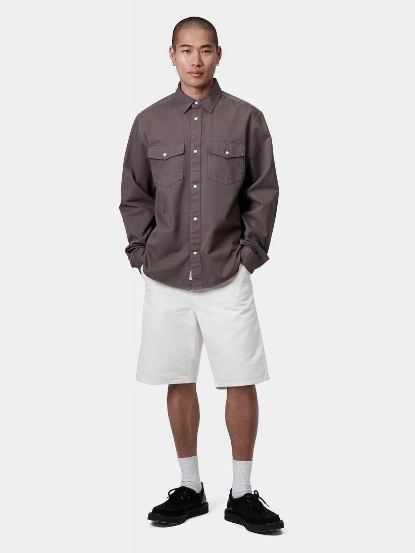 Pantalones Cortos Carhartt WIP Single Knee Blancos
