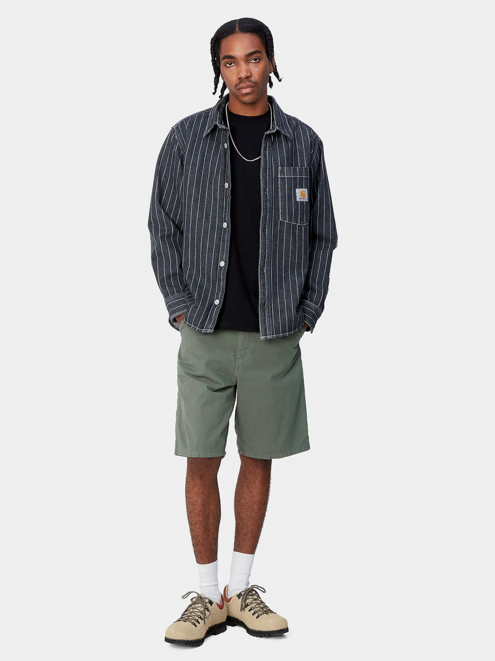 Carhartt WIP Single Knee Drill Green Shorts