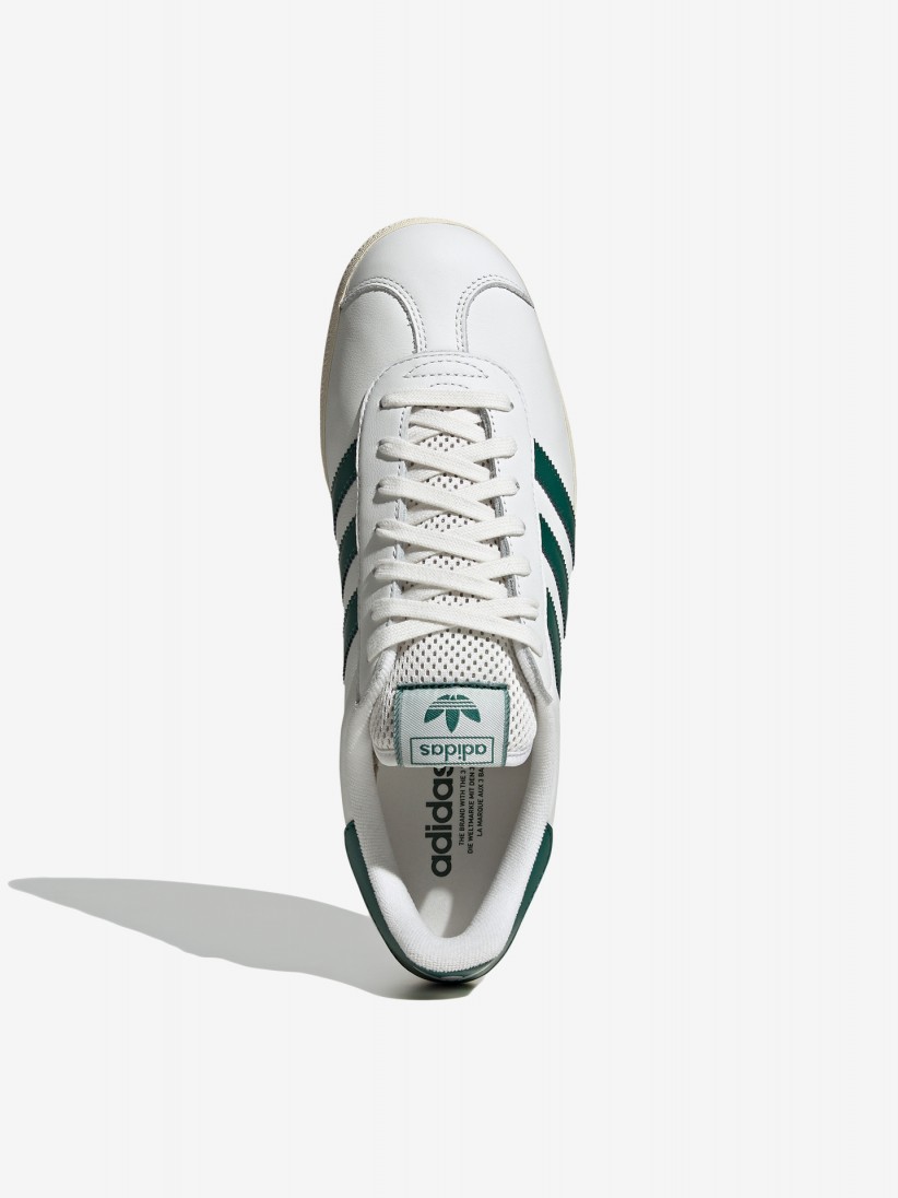Adidas Gazelle White and Green Sneakers