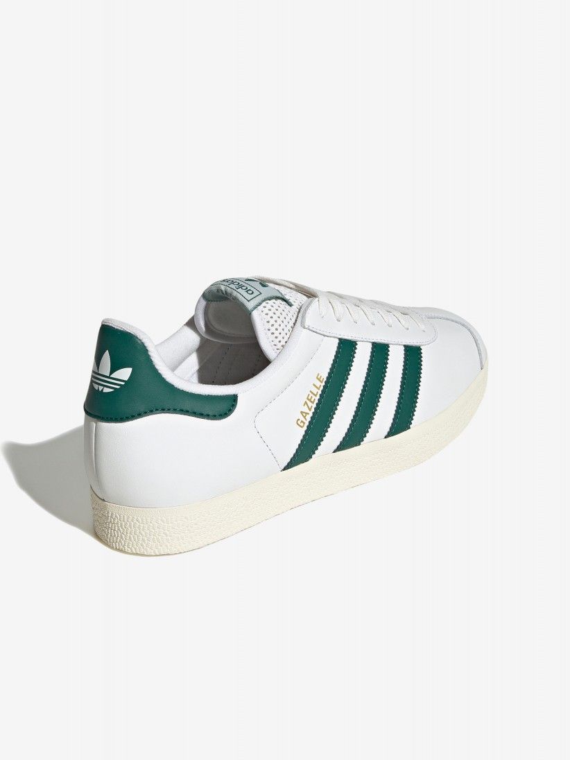 Adidas Gazelle White and Green Sneakers