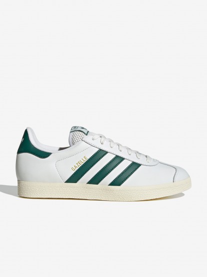 Adidas Gazelle White and Green Sneakers