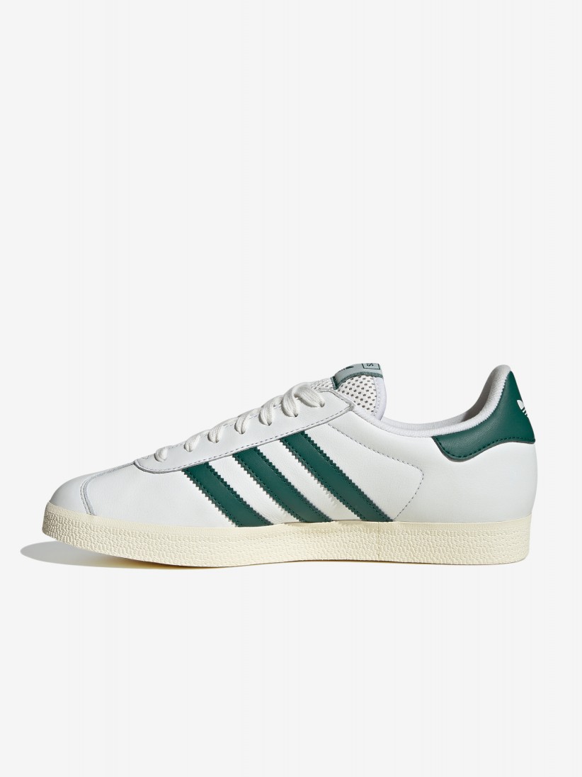 Adidas Gazelle White and Green Sneakers