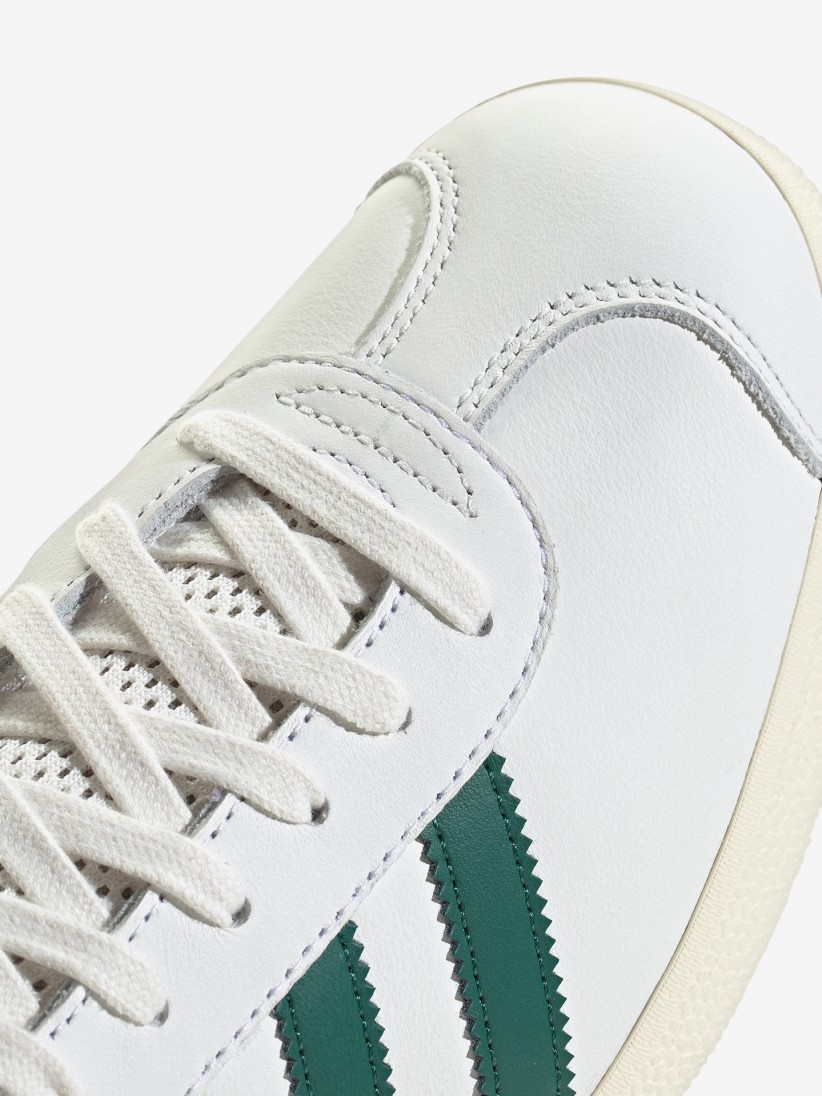Adidas Gazelle White and Green Sneakers