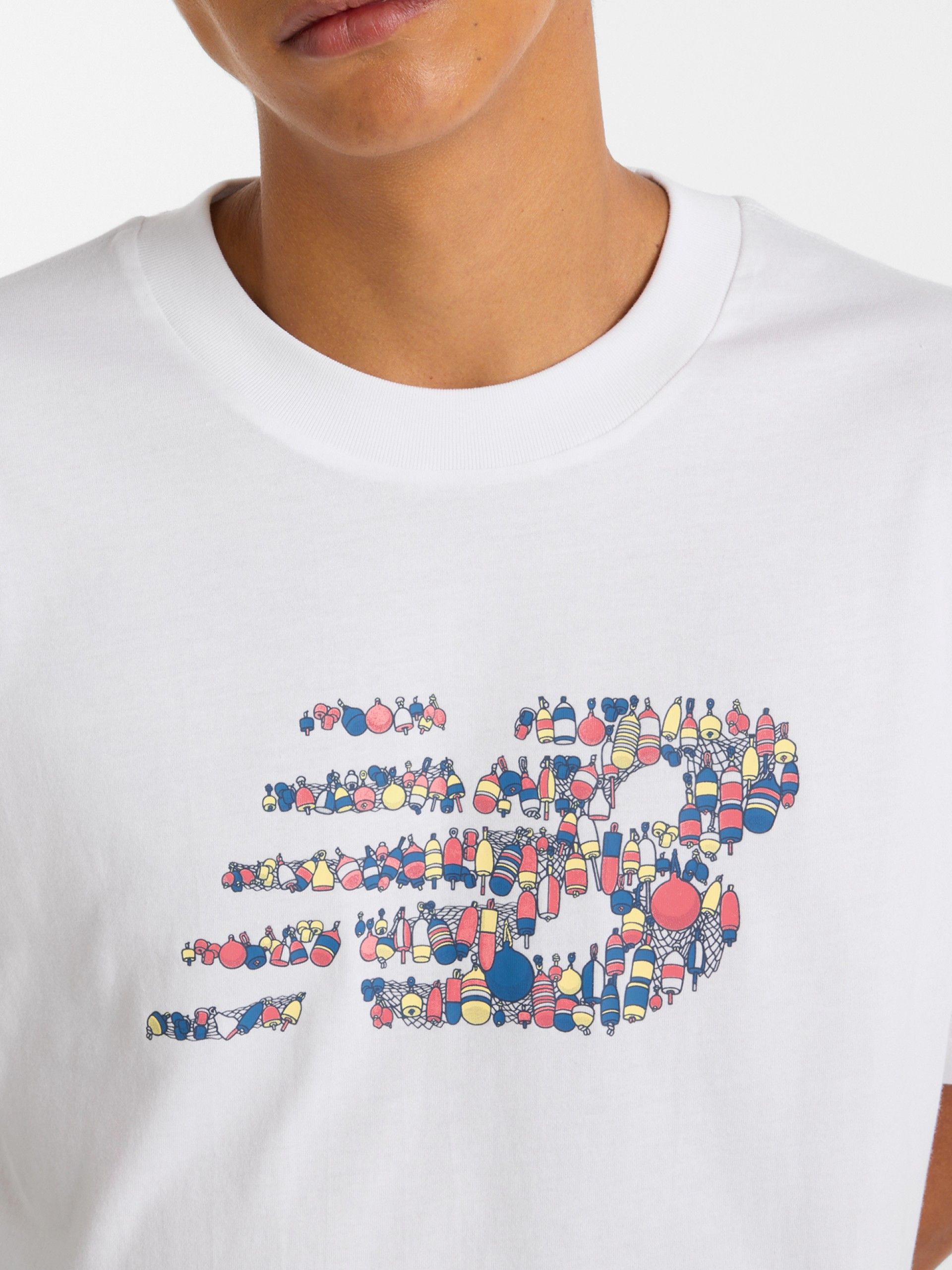 T-shirt New Balance Nautical Logo Branca