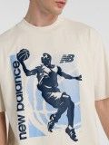 New Balance Hoops Graphic Vintage Beige T-shirt New Balance Hoops Graphic Vintage Beige T-shirt