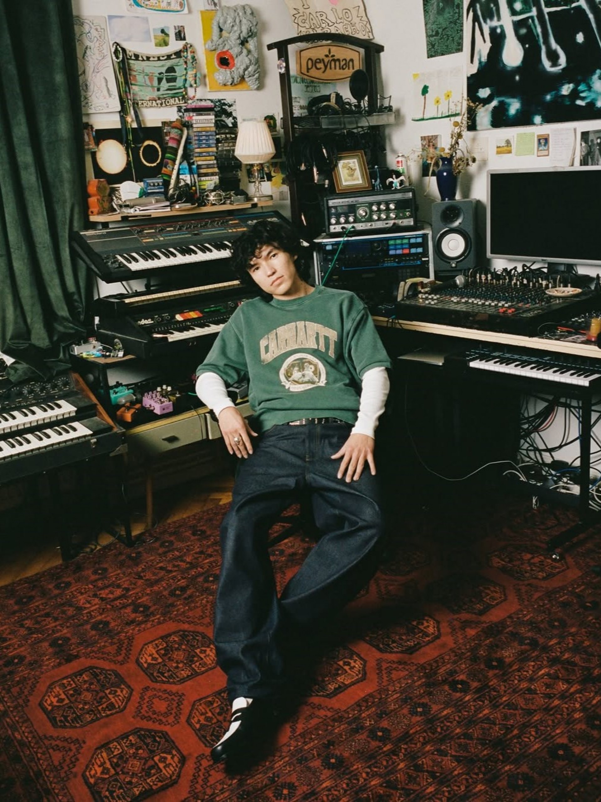 Camisola de Manga Curta Carhartt WIP Library Verde