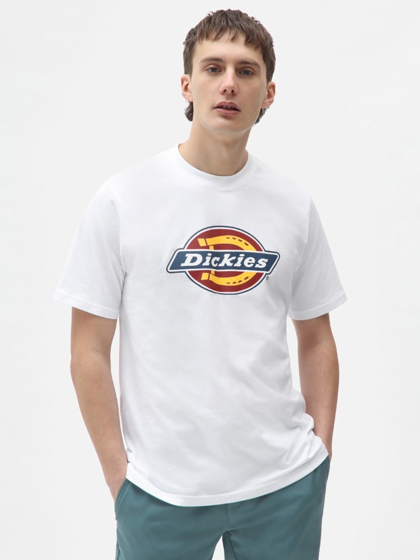 T-shirt Dickies Icon Logo Branca
