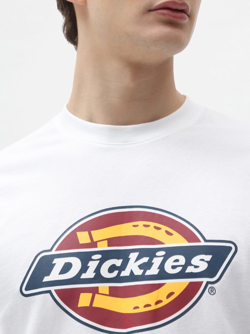 T-shirt Dickies Icon Logo Branca