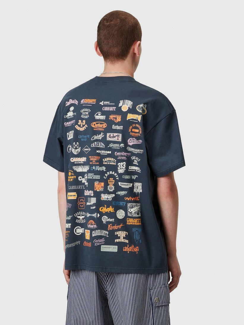 Tシャツ・カットソー Carhartt SS25 (I034643 2OT XX) Carhartt WIP Logo Blue T-shirt - I034643.2OT.XX - BZR Online