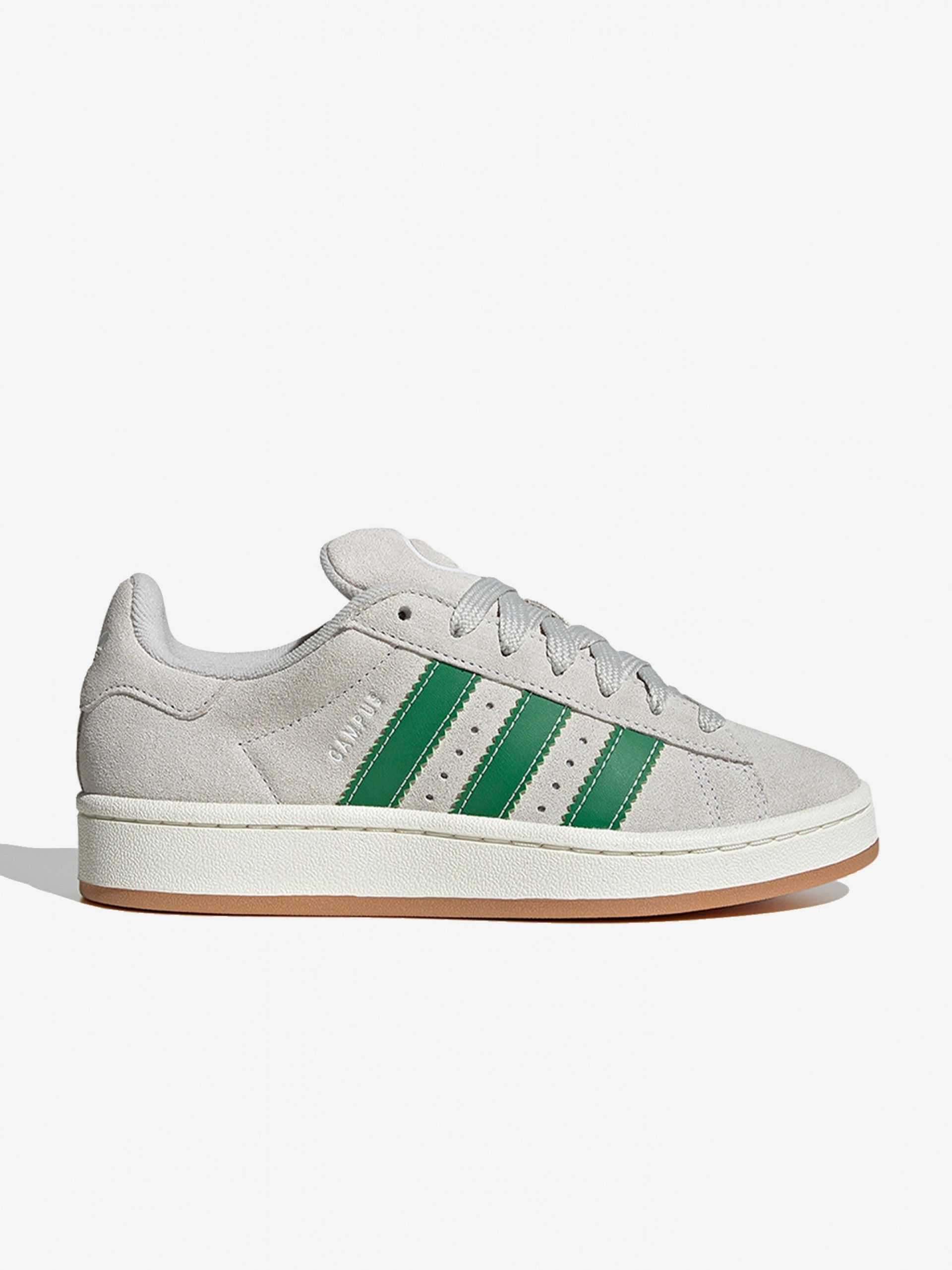 Adidas Campus 00s J Grey and Green Sneakers
