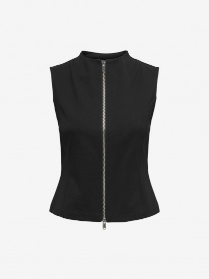 Only ONLMarcella Life Zip Black Vest