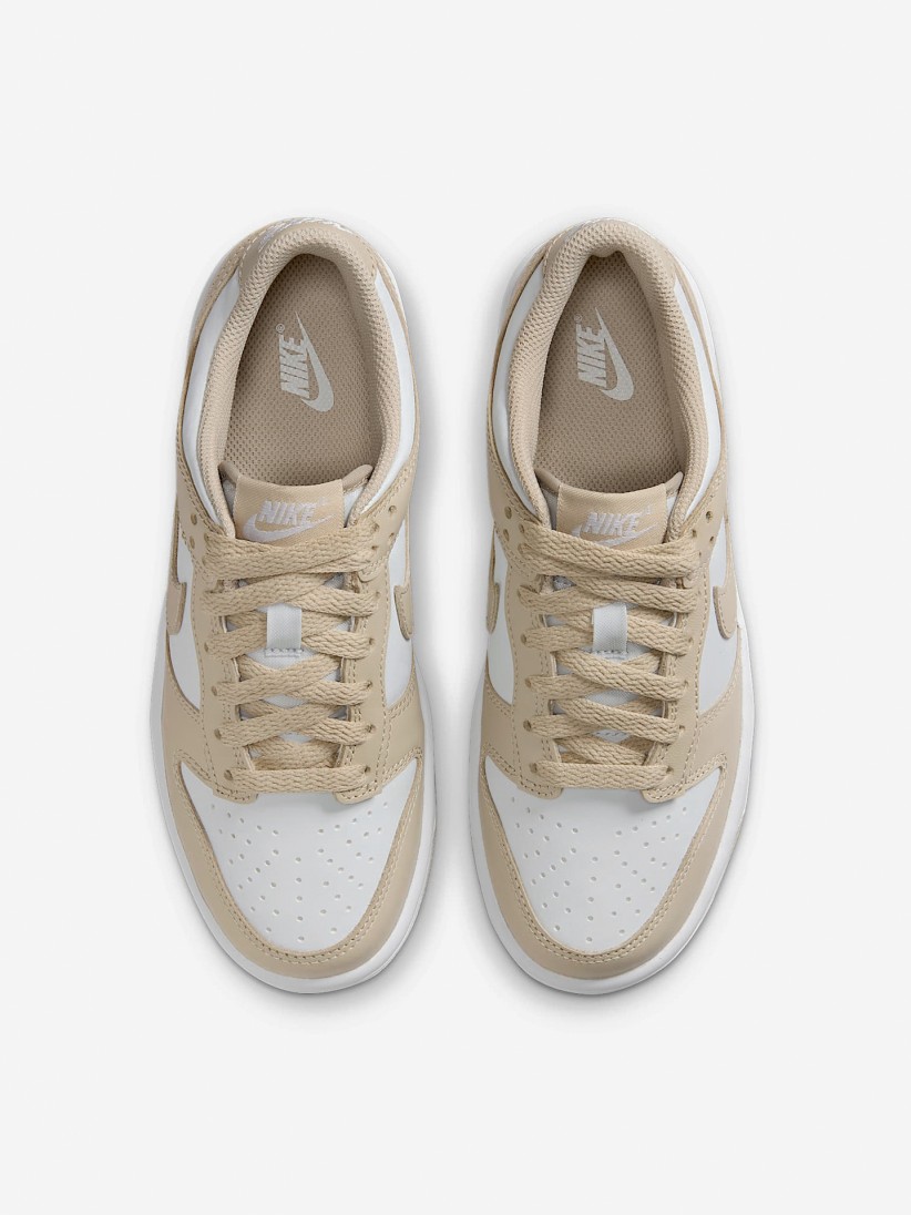 Sapatilhas Nike Dunk Low Bege e Brancas Jnior