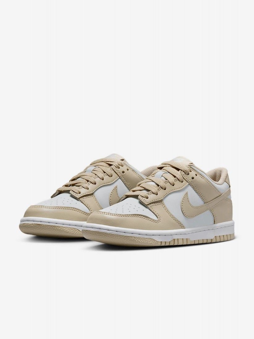 Sapatilhas Nike Dunk Low Bege e Brancas Jnior