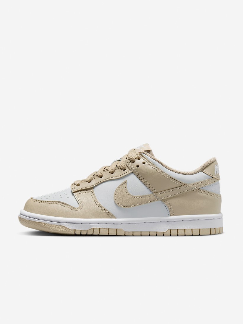 Sapatilhas Nike Dunk Low Bege e Brancas Jnior